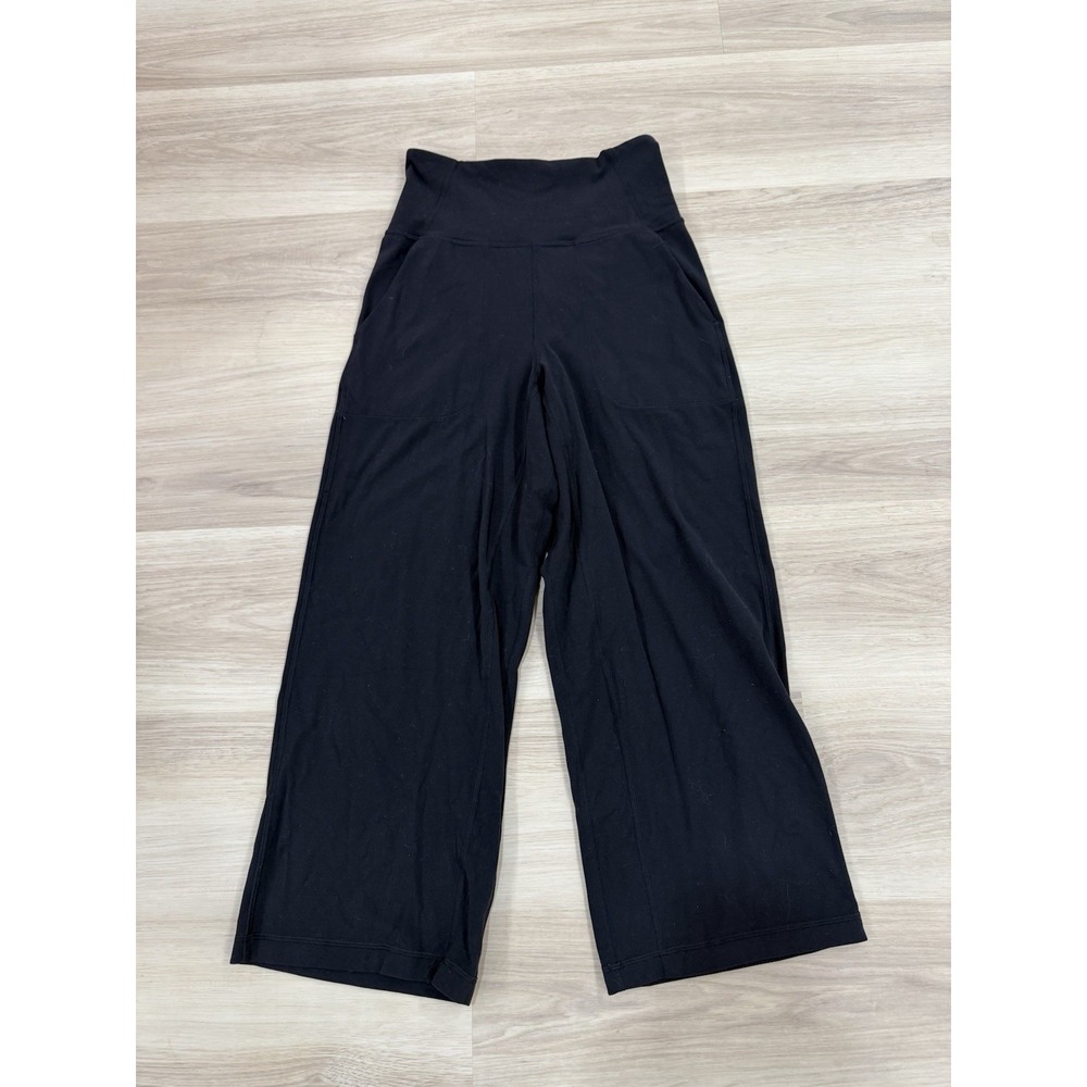 Lululemon Align Wide Leg Crop Women's Size 4 Stretch Crop Pants Black
